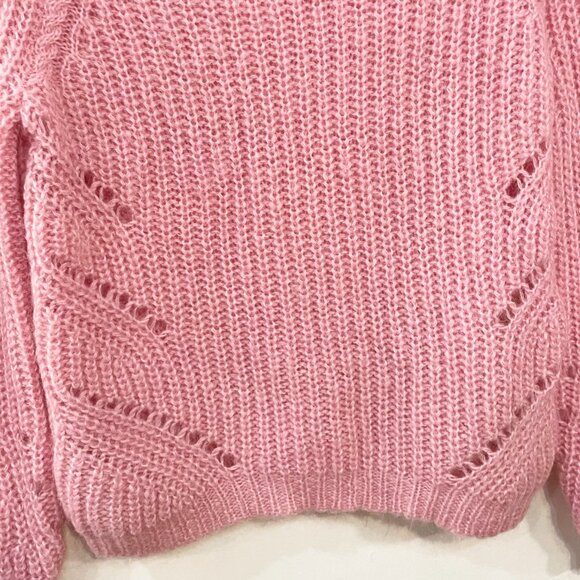 EUC Sézane Dwee Wool Mohair Blend Mockneck Sweater Pink XS - Picture 5 of 8